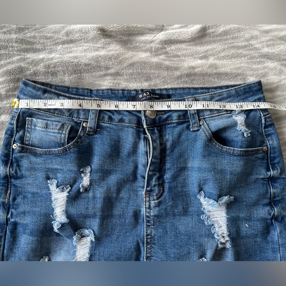 Denim ripped mini skirt - Picture 5 of 7